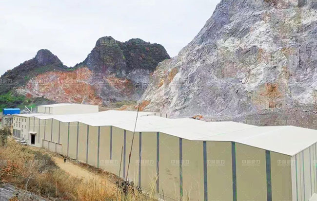 中譽鼎力承建桂林市金山化工年產500萬噸石灰石砂石骨料生產線成功試運行